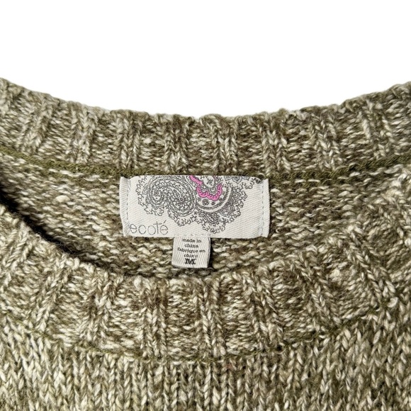 Urban Outfitters Ecoté Green Wool Blend Patch Pocket Women’s Sweater Sz M - Picture 4 of 12